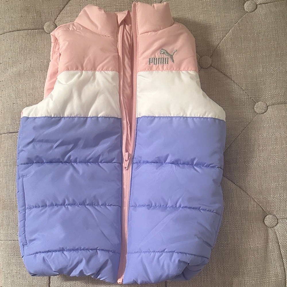 Puma Pastel Pink and Lavender Puffer Vest